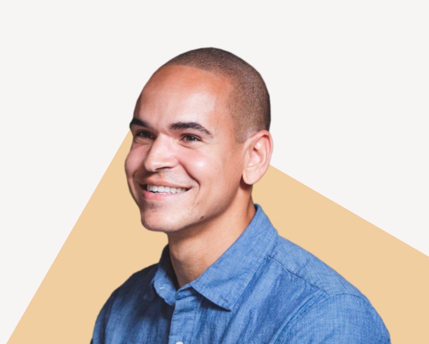 Bruce Ackerman, Founder of Printavo, acquired by Inktavo, smiling in a blue collared shirt.